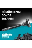Gillette Mach 3 Charcoal Tıraş Makinesi + 6 Up Yedek Tıraş Bıçağı + Premium Stand thumbnail 6