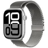 Apple Watch 10/11 Serisi 46mm Kordon Titanyum Kelebek Klipsli Milano Loop 121 - 1