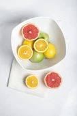 Akrilik Barok Beyaz Büyük Kare Meyve & Salata Kasesi & Karıştırma Kabı / 3,3 Lt  (CAM DEĞİLDİR) - 3