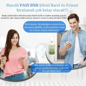 Marelli PASS BNB air bnb fonksiyonlu şifreli çelik kapı kilidi kapı göbeği thumbnail 3