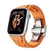 Apple Watch 44/45/46/49mm Kordon Metal Tokalı Silikon Tour Kilim Dizayn Strap 127 2/3/4/5/6/se/7/8/9/10/11/ultra - 4
