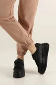 Albishoes Kadın Bantlı Kalın Taban 5 CM Hafif Rahat Taban Kadın Yüksek Taban Bantlı Spor Ayakkabı - 3