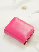 Kadın Fermuarlı çıtçıtlı Bozuk Para Bölmeli pembe kalın Cüzdan Kartlık Aksesuar,yılbaşı Hediyesi - 4