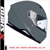SHIRO KASK 1000061 FULLFACE HUNTER M.C MATT_L NARDO GRİ - 1
