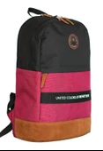 United Colors Of Benetton Üç Bölmeli Retro Erkek Çocuk Sırt Çantası - Siyah-Kırmızı - Günlük Okul Seyahat thumbnail 2