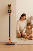 Awox Şarjlı Dikey Süpürge Kablosuz Süpürge SL596 Gri-Kırmızı thumbnail 1