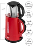 Teaplus Cam Demlikli Elektrikli Çay Makinesi Kırmızı - 3