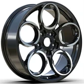 R1 Wheels 18 inç 5*108 ET40 Siyah Jant Takımı (J-3367) - 1