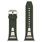 Apple Watch 44/45/46/49mm Kordon Delikli Metal Süslemeli Desenli Silikon Band 117 2/3/4/5/6/se/7/8/9/10/11/ultra - 11