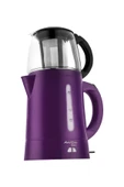 Teaplus Cam Demlikli Elektrikli Çay Makinesi Mürdüm - 5