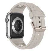 Apple Watch 44/45/46/49mm Kordon Delikli Metal Süslemeli Desenli Silikon Band 117 2/3/4/5/6/se/7/8/9/10/11/ultra - 10