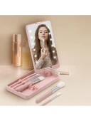 Polosmart Beauty LED Işıklı Makyaj Ayna Seti Pembe thumbnail 1