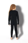Jiber 903 Unisex Çocuk Likralı Bisiklet Yaka Uzun Kollu Termal İçlik Üst - 3