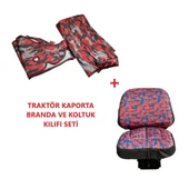 Türk Fiat 5546 Traktör Kaporta Kılıfı Branda ve Koltuk Kılıfı Seti - 1