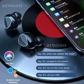 arwoan BT 5.0 kulaklık oyun kulaklıkları Led ekran spor koşu kulaklık Tws gerçek kablosuz Stereo kulakiçi M10 - 3