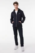 Riders by Lee  Regular Fit %100 Pamuk Kapüşonlu Tam Fermuarlı Siyah Sweatshirt L80KSP410S - 2