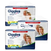 Giggles Yetişkin Bel Bantlı Hasta Bezi Small 30'lu 3 Paket 90 Adet - 2