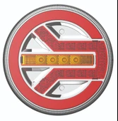 wolfram Led Yuvarlak 3 Fonksiyonlu Stop-Sinyal-Park Lambası 10-30V E9 Belgeli Sol - 2