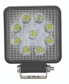 wolfram Led Kare Çalışma Lambası 9 Led Beyaz Işık 10/30V E-Belgeli 27W - 2