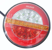 wolfram Led Yuvarlak 4 Fonksiyonlu Stop-Sinyal-Park-Geri Vites 10-30V E9 Belgeli Sağ - 2