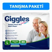 Giggles Yetişkin Bel Bantlı Hasta Bezi Large 30'lu 1 Paket 30 Adet - 1