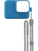 GoPro Bileklik + Boyunluk (Mavi) Sleeve + Lanyard - 1