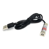 Usb Kablolu 5mW 650nm Kırmızı Çizgi Lazer Modül 1 Metre Kablo Lens ile Odak Ayarlı 12mm Çap İşaretleyici Gösterge - 6