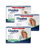 Giggles Yetişkin Bel Bantlı Hasta Bezi Large 30'lu 3 Paket 90 Adet - 2