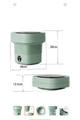 Nikadu Taşınabilir Katlanabilir Mini Çamaşır Makinesi (Yurt Dışından) - 6