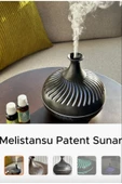 Melistansu 500 ml Aromaterapi Difüzör Ultrasonik Buharlı Oda Nemlendirici - 1