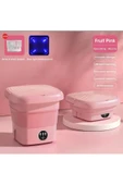 Melistansu Taşınabilir Katlanabilir Mini Çamaşır Makinesi Pembe - 1