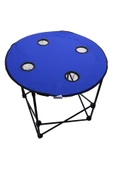 Erciyes Outdoor Yuvarlak Katlanabilir Kamp Masası Mavi thumbnail 2