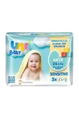 Uni Baby Aktif 52 Yaprak 3'lü Paket Islak Mendil - 1