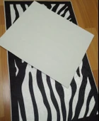 2Lİ BANYO SETİ BASKILI ZEBRA SİYAH - 7