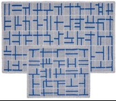 BANYO PASPASI 2'Lİ SET BLUNİTY GRİD MAVİ thumbnail 2