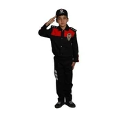 Unisex Çocuk Polis Kıyafeti (Şapka, Gömlek, Pantolon Takımı) - 1