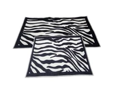 2Lİ BANYO SETİ BASKILI ZEBRA SİYAH - 8