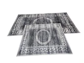 2Lİ BANYO SETİ BASKILI VERSACE GRİ - 1