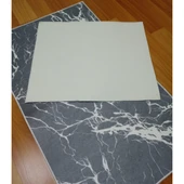 2Lİ BANYO SETİ BASKILI MERMER GRİ - 4