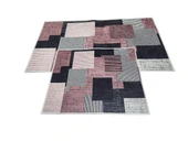 BANYO PASPASI 2'Lİ SET BASKILI KARE PEMBE thumbnail 2