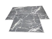 2Lİ BANYO SETİ BASKILI MERMER GRİ - 3
