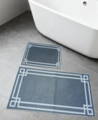 BANYO PASPASI 2'Lİ SET BASKILI LUNA GRİ thumbnail 1