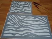 BANYO PASPASI 2'Lİ SET BASKILI ZEBRA GRİ thumbnail 2