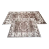 2Lİ BANYO SETİ BASKILI VERSACE KAHVE - 7