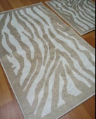 BANYO PASPASI 2'Lİ SET BASKILI ZEBRA BEJ thumbnail 2