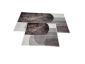 2Lİ BANYO SETİ BASKILI ELİPS KAHVE - 2