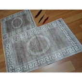 2Lİ BANYO SETİ BASKILI VERSACE KAHVE - 3