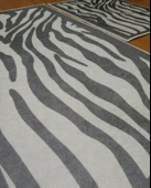 2Lİ BANYO SETİ BASKILI ZEBRA GRİ - 2