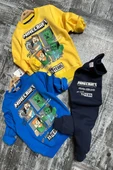 Minecraft Desenli Sarı Renk Erkek Çocuk Eşofman Takım - 3