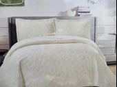 SOFT TEK KİŞİLİK YATAK ÖRTÜSÜ DAMAKS KREM - 1